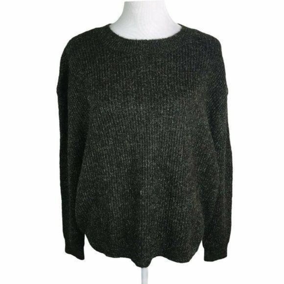 BP. Black Poly Rainbow Marl Long Sleeve Sweater - Picture 2 of 12